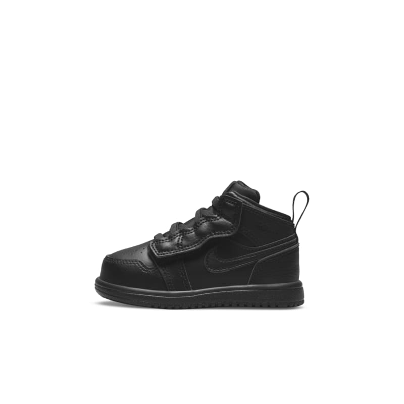 Nike Jordan 1 Mid Baby and Toddler Shoe - Black - size: 2C, 3C, 4C, 5C