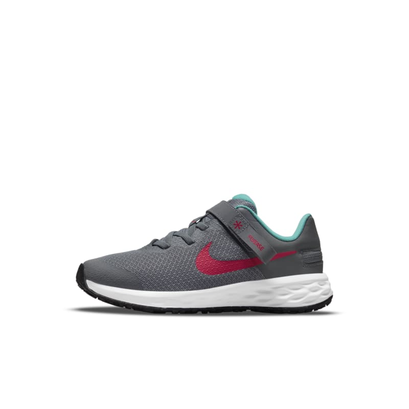 Nike Revolution 6 FlyEase Younger Kids' Shoe - Grey - size: 10.5C, 11C, 11.5C, 12C, 12.5C, 13.5C, 1Y, 1.5Y, 2Y, 2.5Y, 3Y, 13C