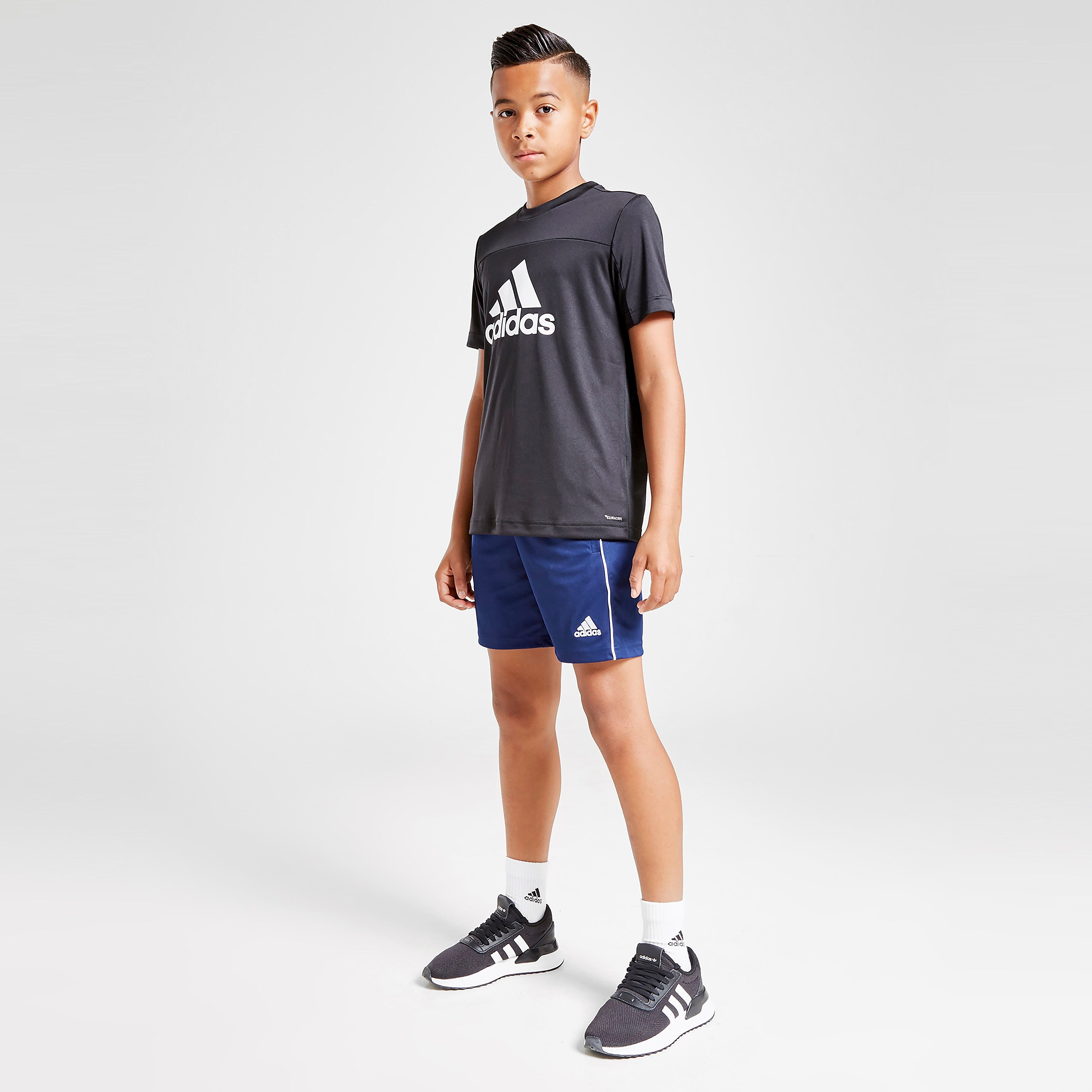 adidas Core Training Shorts Junior - Blue/White - Kids  size: 7-8Y