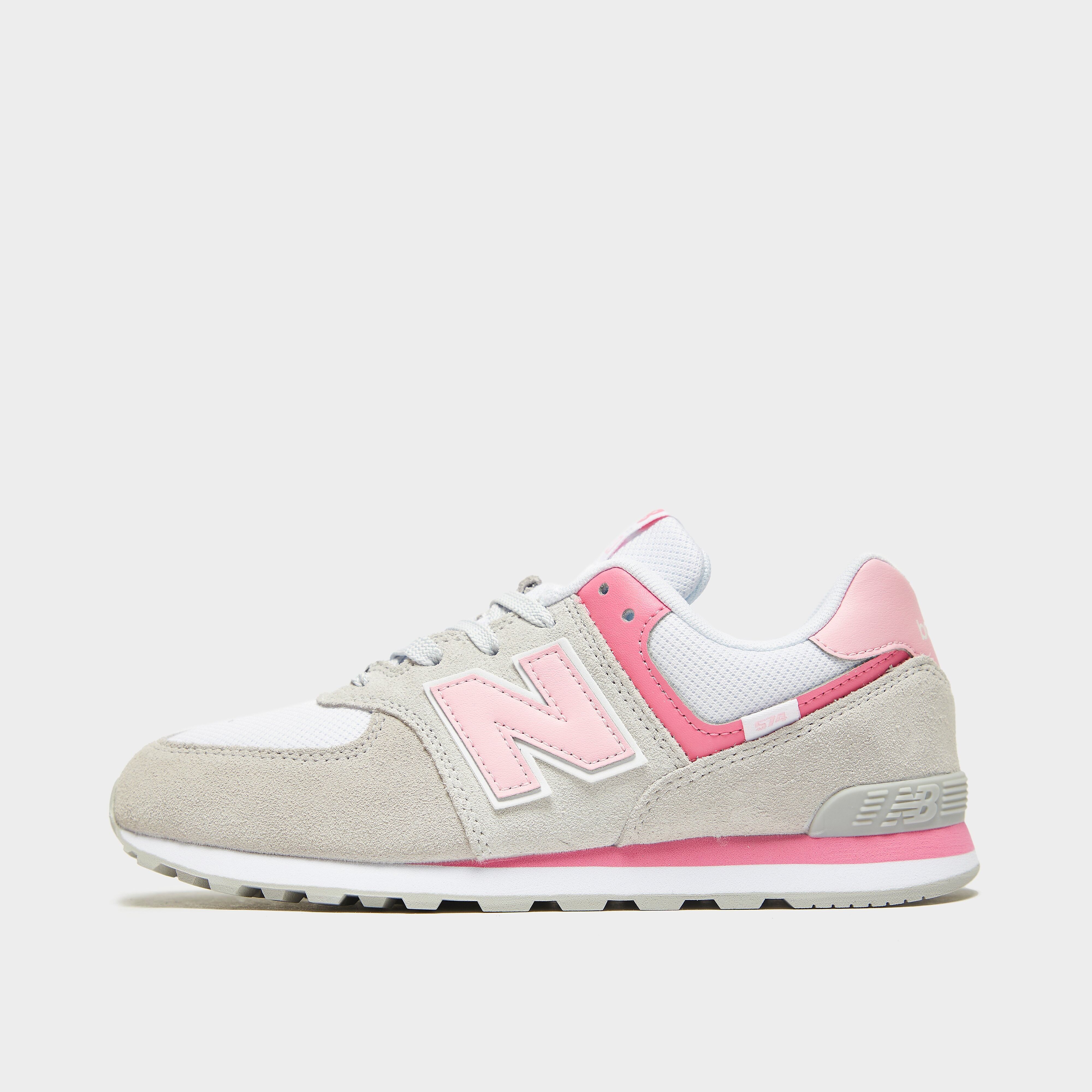 New Balance 574 Junior - Grey/Pink - Kids  size: 5.5