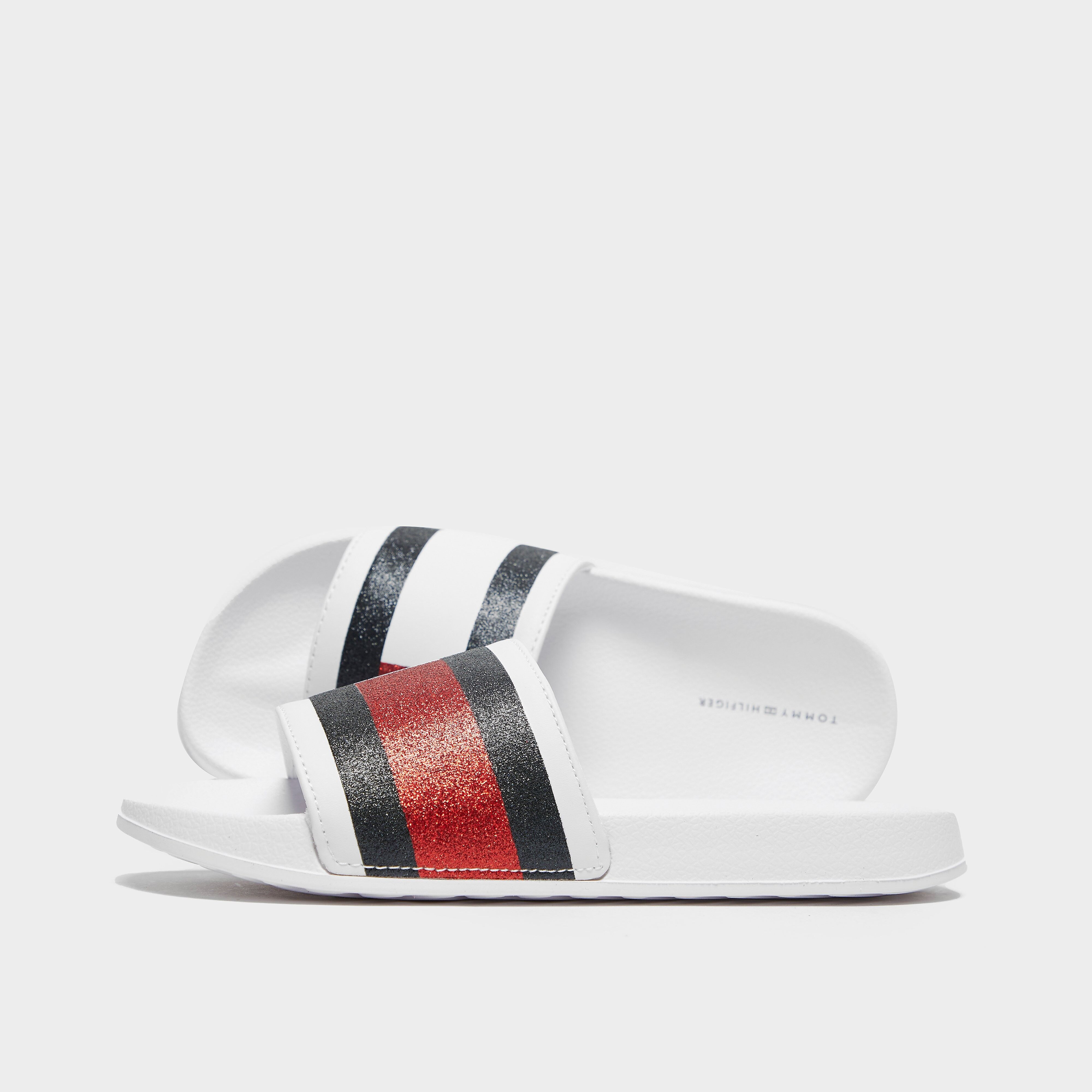 Tommy Hilfiger Flag Slides Junior - White - Kids  size: 5