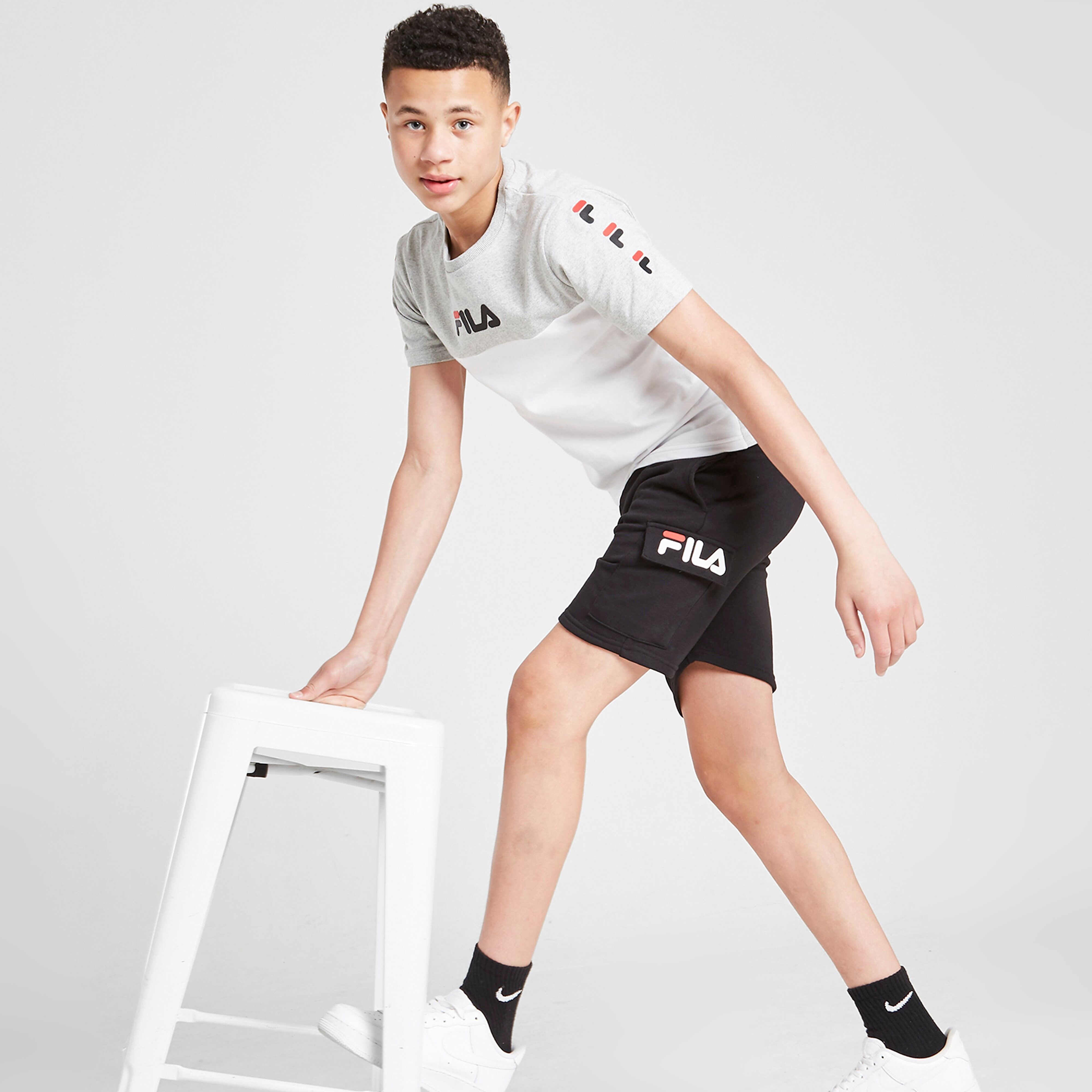 Fila Kobe French Terry Cargo Shorts Junior - Black - Kids  size: 10-12Y