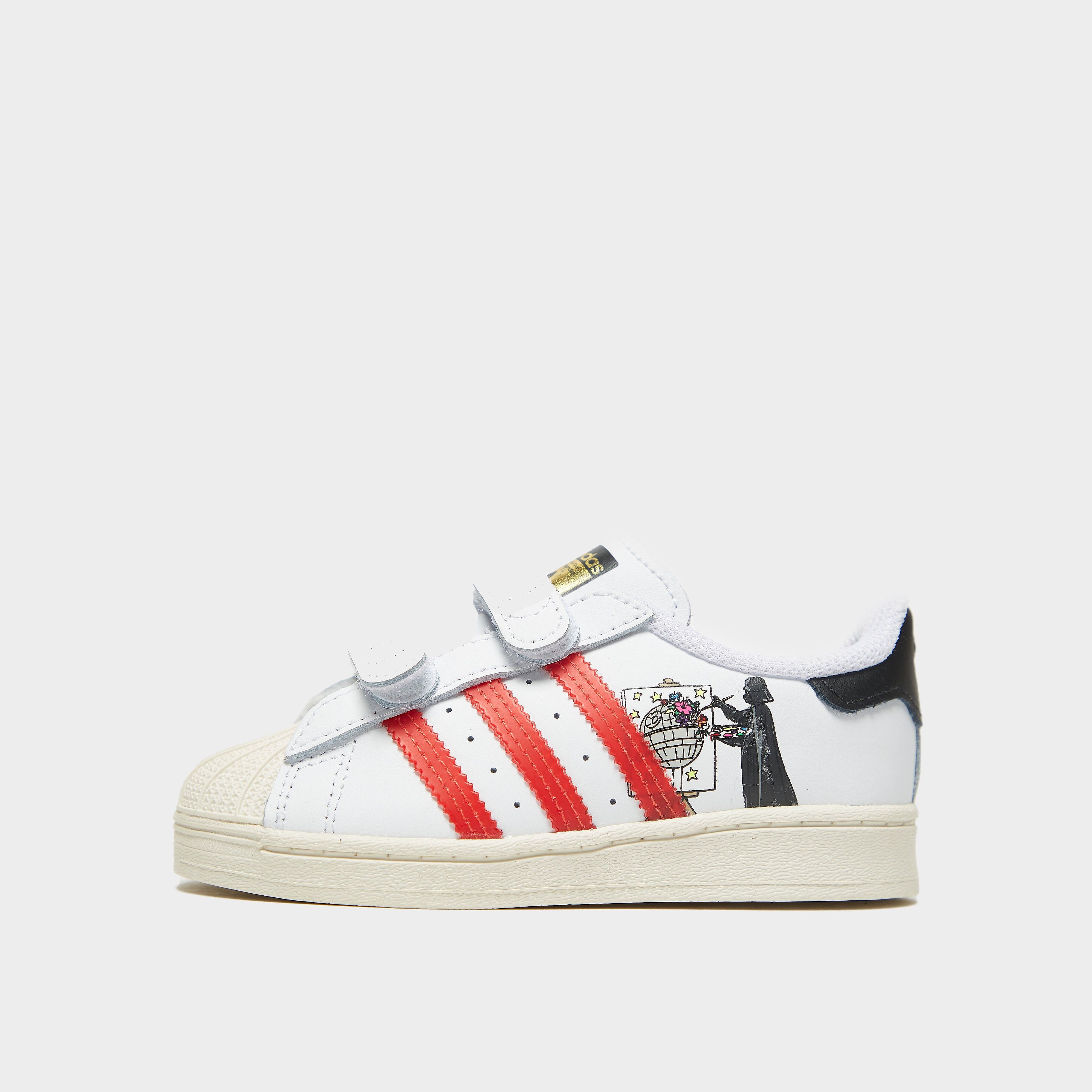 adidas Originals Superstar Star Wars Infant - Cloud White / Scarlet / Chalk White  size: 5.5