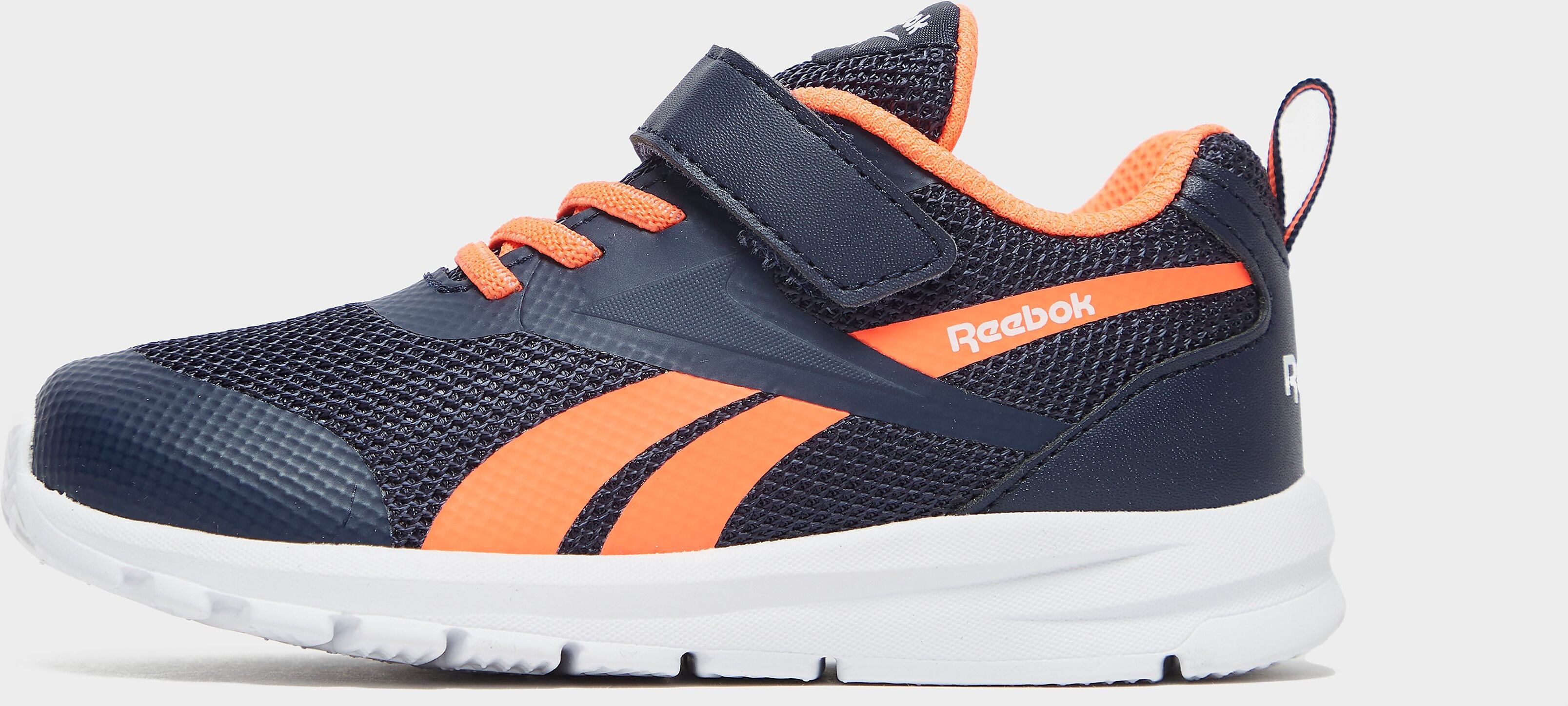 Reebok Rush Runner Infant - Vector Navy / Orange Flare / White  size: 4.5