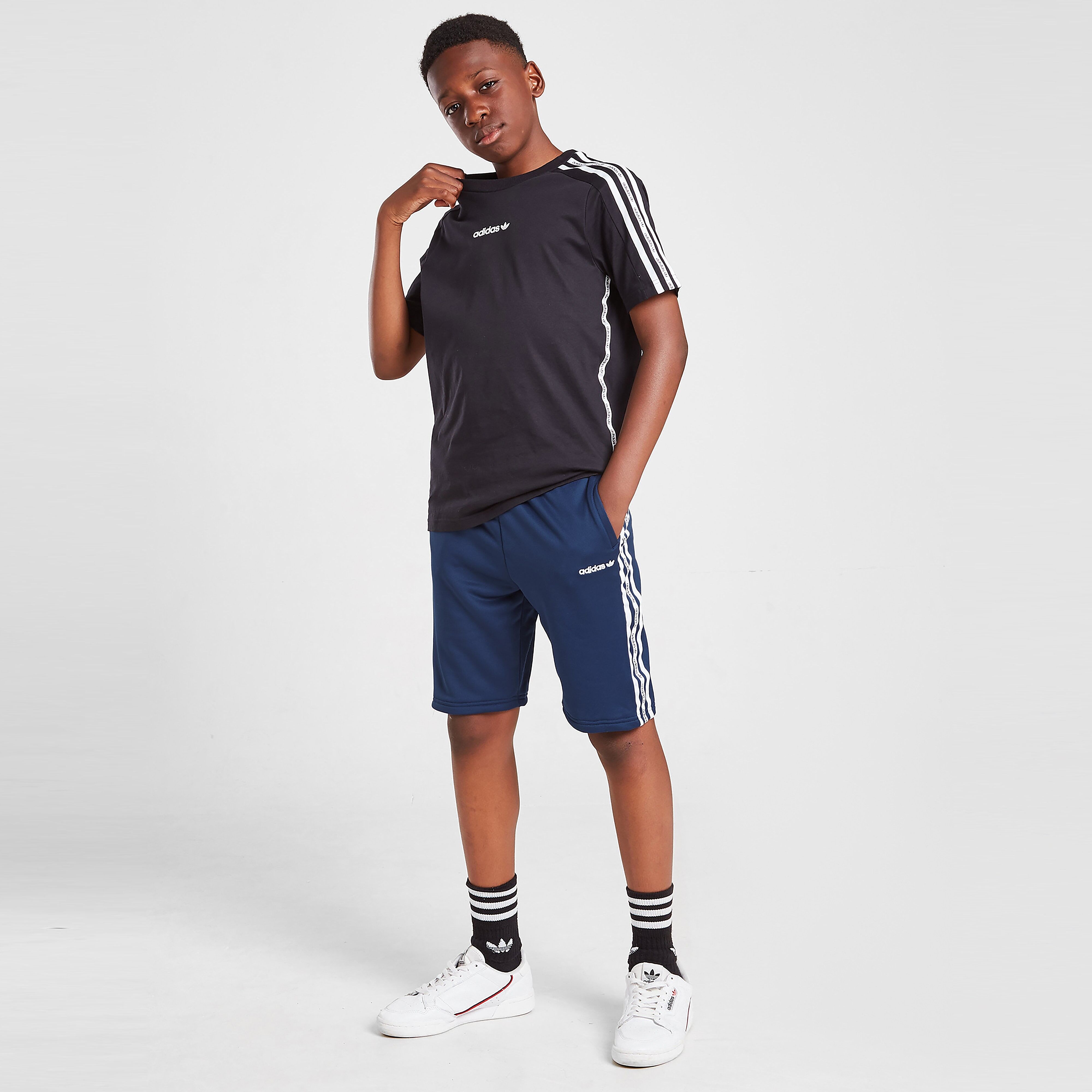 adidas Originals 3-Stripes Tape Shorts Junior - Blue - Kids  size: 11-12YRS