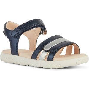 Geox Sandale »J SANDAL HAITI GIRL«, Sommerschuh, Klettschuh, Sandalette, mit... navy-silberfarben Größe 29