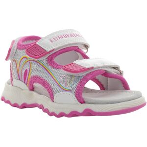 LUMBERJACK Sandale, aus luftigem Mesh pink-weiss Größe 20