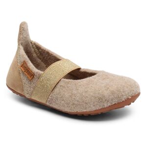 Bisgaard Hausschuh »bisgaard ballet wool«, Ballerina, Schlupfschuh mit... nougat goldfarben Größe 28