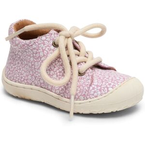 Bisgaard Lauflernschuh »hale l«, Babyschuh, Schnürschuh mit weicher Gummikappe rosa floral weiss Größe 23