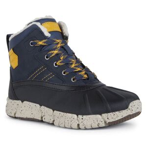 Geox Winterboots »J FLEXYPER BOY B ABX«, Schnürstiefel, Matsch Schuh mit... navy-gelb Größe 35