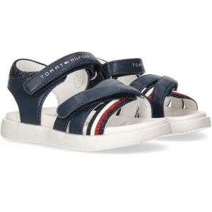 Tommy Hilfiger Sandale »STRIPES VELCRO SANDAL«, Sommerschuh, Klettschuh,... blau Glitzer kombiniert Größe 30