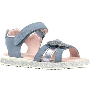 Richter Sandale, Sommerschuh, Klettschuh, Sandalette, mit Glitzer-Applikationen blau silberfarben Größe 33