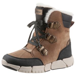 Geox Winterboots »J Flexpyper Girl«, mit Schnürung und Reissverschluss braun-schwarz Größe 35