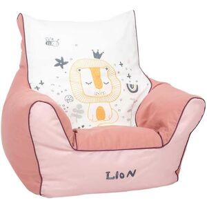 Knorrtoys® Sitzsack »Löwe Leo« Altrosa, Weiss Größe