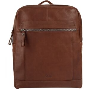 Sansibar Laptoprucksack, echt Leder cognac Größe B/H/T: 28 cm x 34 cm x 10 cm