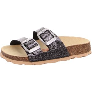 Superfit Pantolette »Fussbettpantoffel VIOS WMS: Mittel«, Sommerschuh,... schwarz-glitzer Größe 30