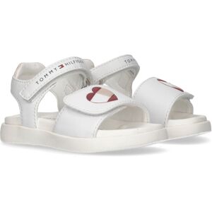 Tommy Hilfiger Sandale »HEART PRINT VELCRO SANDAL«, Sommerschuh, Klettschuh,... weiss Größe 29