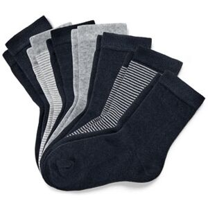 Tchibo - 7 Paar Kinder-Socken - Dunkelblau/Gestreift -Kinder - Gr.: 31-34 Baumwolle 4x 31-34 unisex