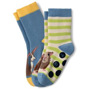 Tchibo - 2 Paar Kleinkind-Antirutsch-Socken - Hellblau/Gestreift -Kinder - Gr.: 31-34 Baumwolle 1x 31-34 unisex