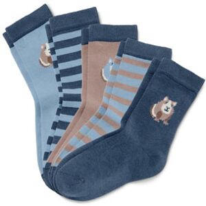 Tchibo - 5 Paar Kleinkind-Socken - Blau/Gestreift -Kinder - Gr.: 31-34 Baumwolle 1x 31-34 unisex