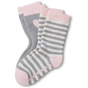 Tchibo - 2 Paar Thermosocken - Weiss/Gestreift -Kinder - Gr.: 31-34 Baumwolle  31-34 unisex