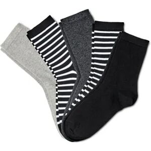 Tchibo - 5 Paar Socken - Anthrazit/Gestreift -Kinder - Gr.: 27-30 Baumwolle 1x 27-30 unisex