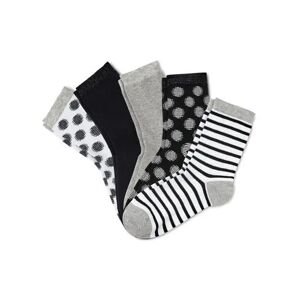 Tchibo - 5 Paar Socken - Schwarz/Gestreift -Kinder - Gr.: 31-34 Polyester 1x 31-34 unisex