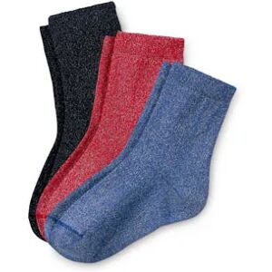 Tchibo - 3 Paar Glitzersocken - Dunkelblau -Kinder - Gr.: 39-42 Polyester 1x 39-42 unisex