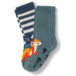 Tchibo - 2 Paar Kleinkind-Antirutsch-Socken - Blau/Gestreift -Kinder - Gr.: 34 Baumwolle 1x 34 unisex