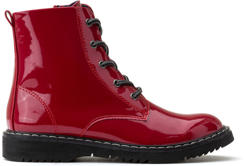 LA REDOUTE COLLECTIONS Boots mit Reissverschluss, Lack-Optik, Gr. 26-39 ROT