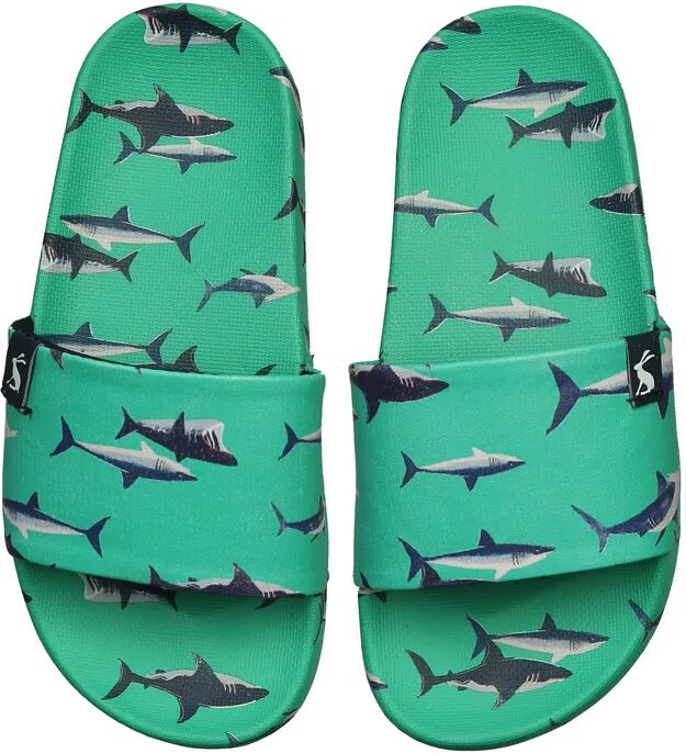 Tom Joule® Badesandale POOL SLIDE - SHARK in green