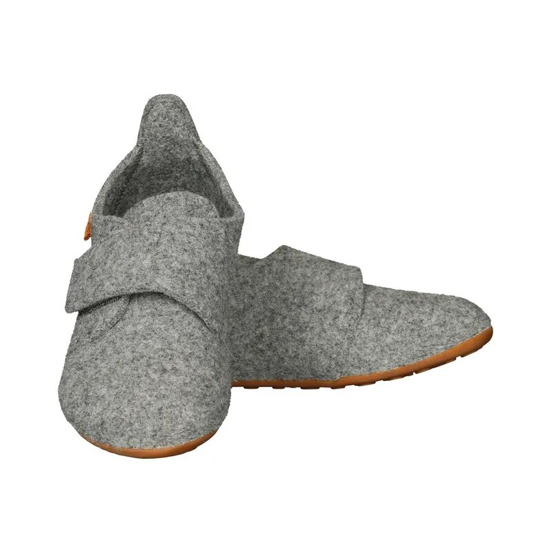 bisgaard Filz-Kletthausschuhe WOOL VELCRO in grau