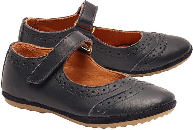 bisgaard Leder-Ballerinas RIA in navy