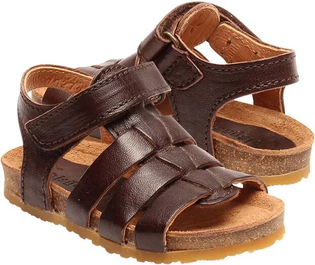 bisgaard Leder-Sandalen AKSEL mit Klett in braun