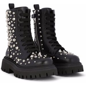 Dolce & Gabbana Kids Bikerstiefel mit Nieten - Schwarz 37/29/30/31/32/34/35/36/38 Unisex