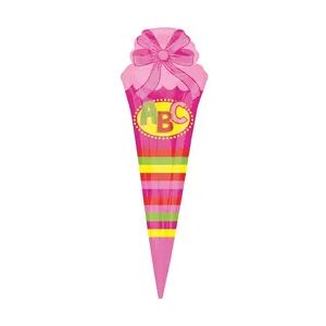 amscan® Folienballon Schultüte rosa pink Mädchen Einschulung Schulanfang