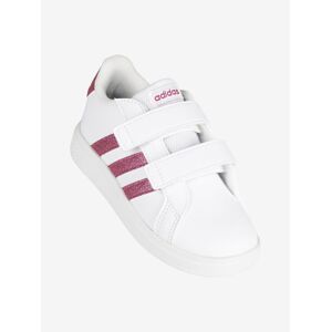 Adidas GRAND COURT 2.0 CF I Niedrige Turnschuhe für kleine Mädchen Sneaker low Mädchen Weiß Größe 24