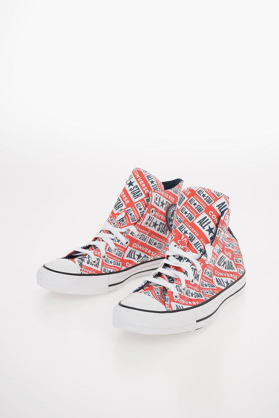 Converse CHUCK TAYLOR ALL STAR All Over Logo-Print High-top Sneakers Größe 41,5