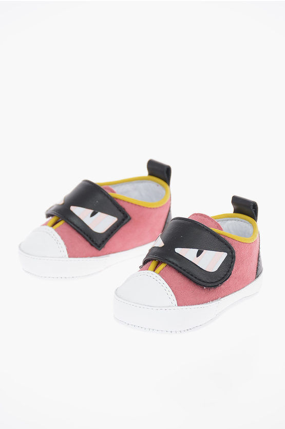 Fendi Kids Suede Leather Sneakers Größe Ii