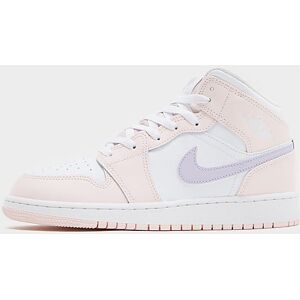 Jordan Air 1 Mid Junior, Pink Wash/White/Violet Frost