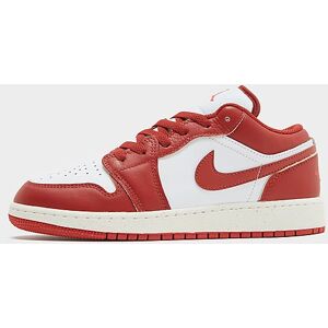 Jordan Air 1 Low Junior, White/Lobster/Sail/Dune Red