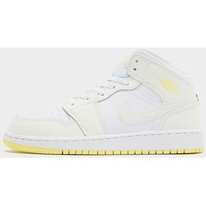 Jordan Air 1 Mid Junior, Sail/White/Light Laser Orange