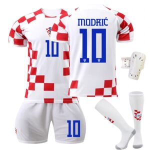 Croatia Home Størrelse 10 Modric Børne fodboldtrøje Kit H 28 kids