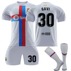 22-23 Barcelona fodbolddragter trøje udetræning T-shirtdragt - GAVI 30 Kids 28(150-160CM)