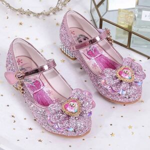 Elsa prinsesse sko barn pige med pailletter pink Z X 19cm / size30