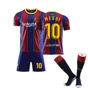 Fodboldtrøje til børn Fodboldtrøje Home Away Træningstrøje 21/22 20 21 Barcelona Home Messi 10 Kids 28 (150-160)