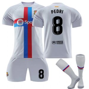 22-23 Barcelona fodboldtrøjer trøje udetrænings T-shirtdragt PEDRI 8 Kids 22(120-130CM)
