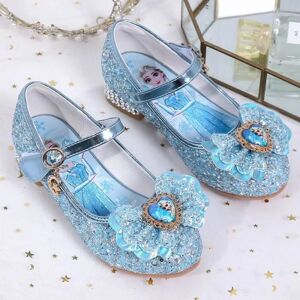 Elsa prinsesse sko barn pige med pailletter blå 19.5cm / størrelse31 19.5cm / size31