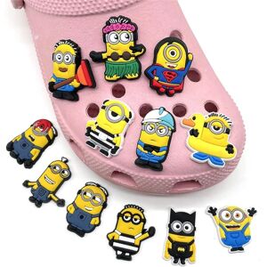 12 stk Minions Despicable Me Tema Crocs Sko Charms Til gør-det-selv Træsko Sandaler Dekoration Sko Tilbehør Sæt Gave