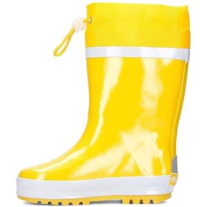 Playshoes Kids’ Natural Rubber Wellies Warm Unisex Rain Boots with Inner Lining Yellow 28/29 EU